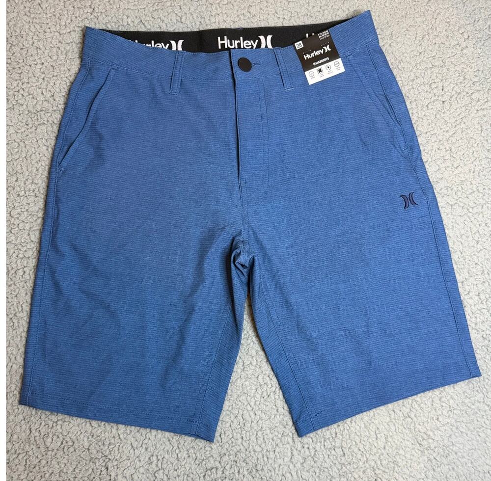 Hurley Heather Blue Hybrid Walkshorts Men's 28 NWT (B20424)
